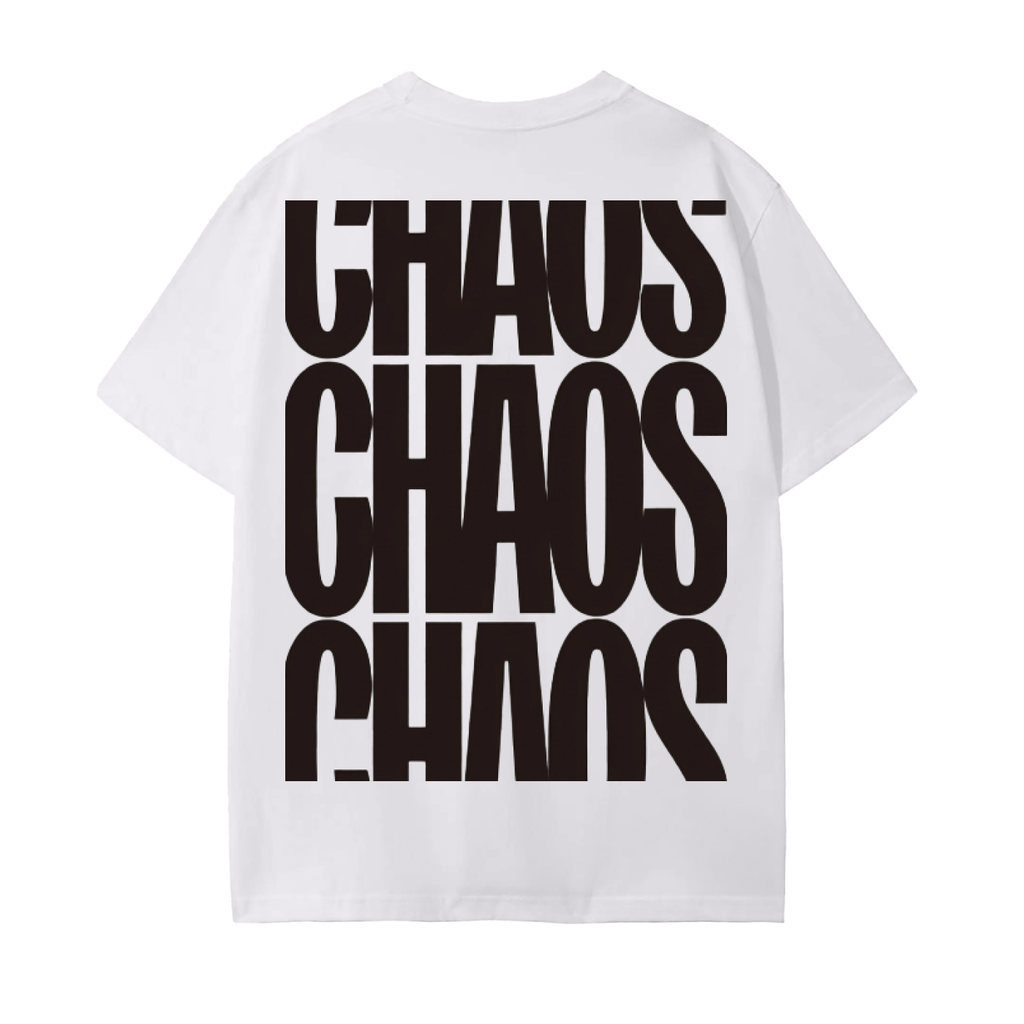 Chaos Back Print T-Shirt – Minimal Streetwear Cotton Tee