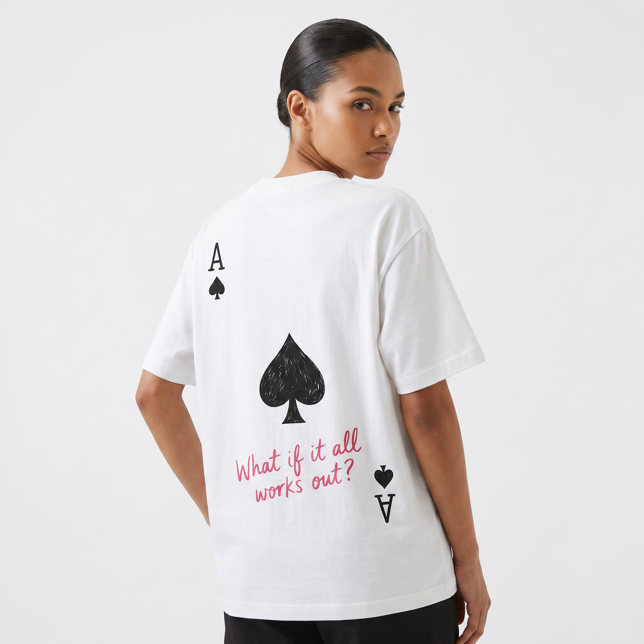Ace of Spades Graphic Tee — "What If It All Works Out?"