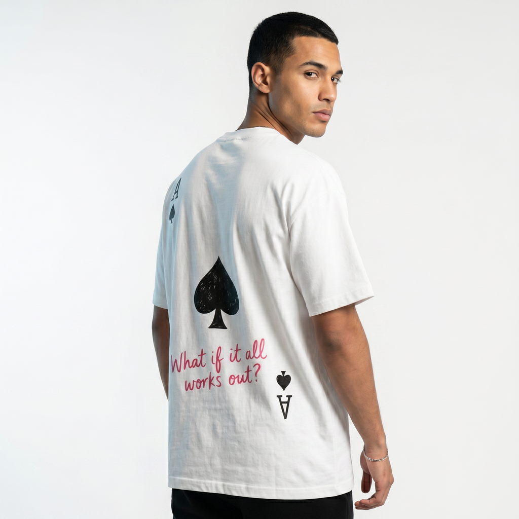 Ace of Spades Graphic Tee — "What If It All Works Out?"