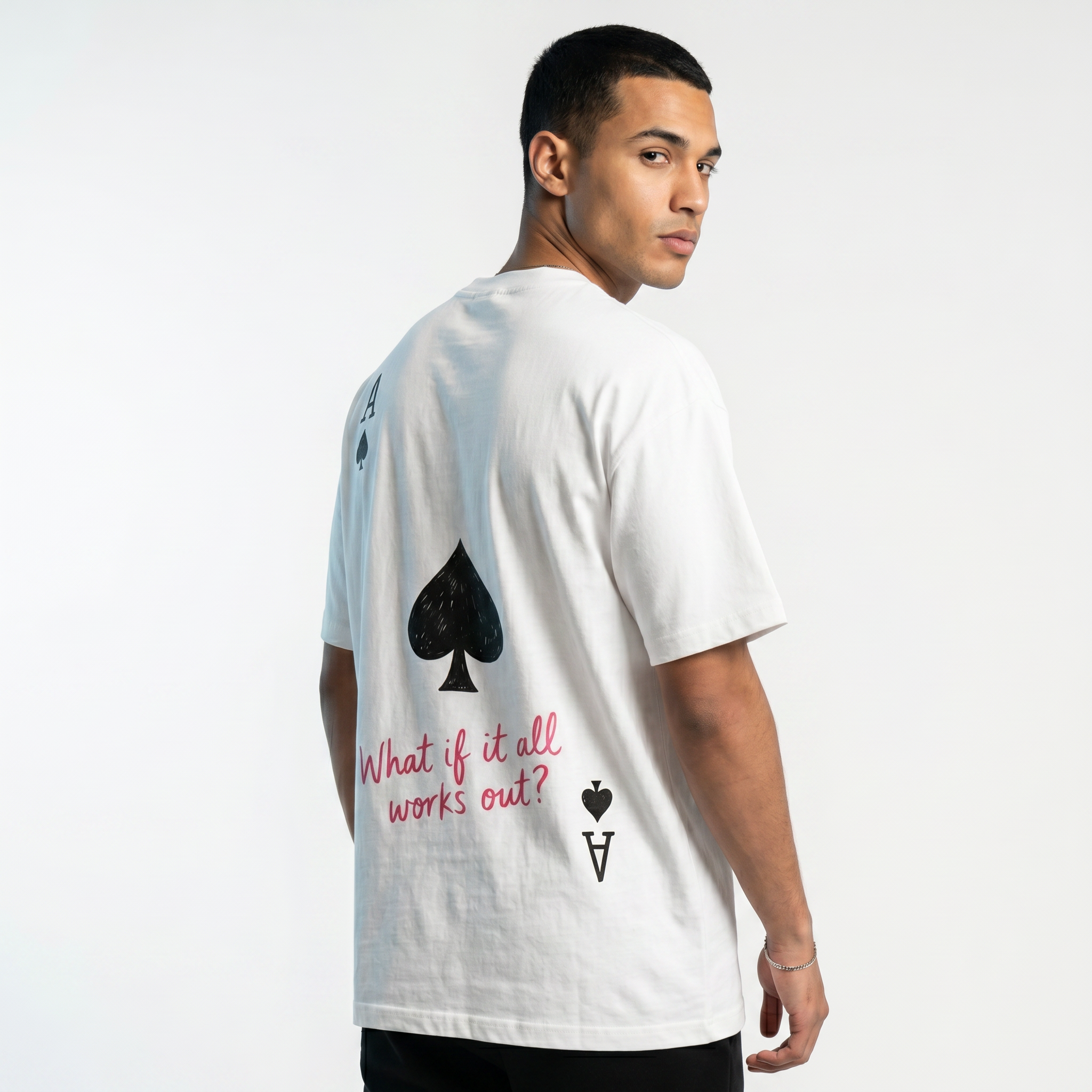Ace of Spades Graphic Tee — "What If It All Works Out?"